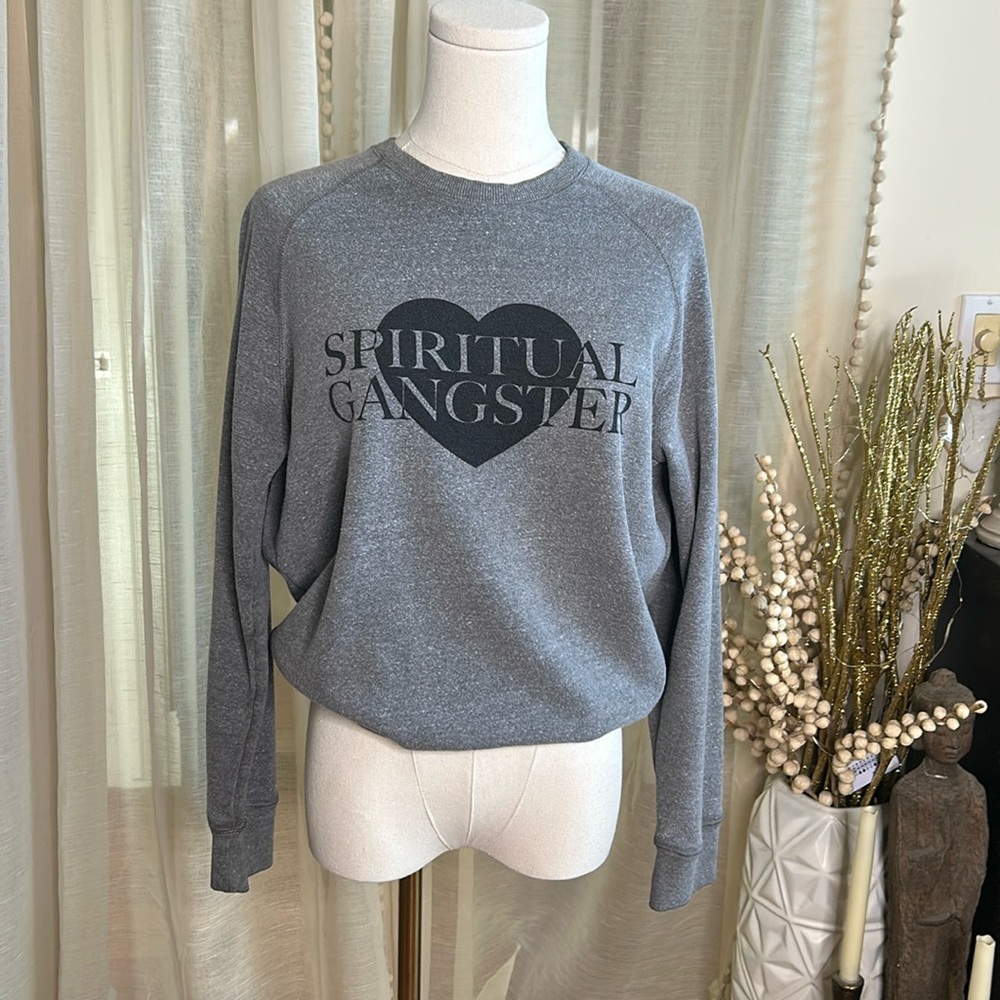 Spiritual Gangster Charcoal Heart Sweatshirt